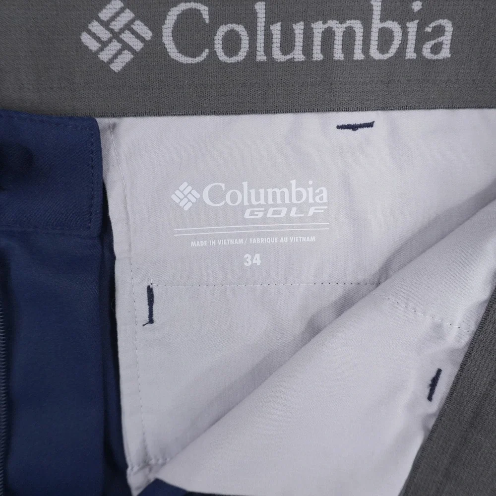 Columbia Golf Shorts Mens 34 Navy Blue Liberty University Omni-Wick Lie Angle